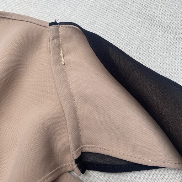 All Saints Afia Dress Black Nude Twist Size 4 - Picture 11 of 12